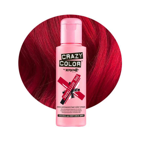 Crazy Color Semi Permanent Hair Colour Cream Vermillion