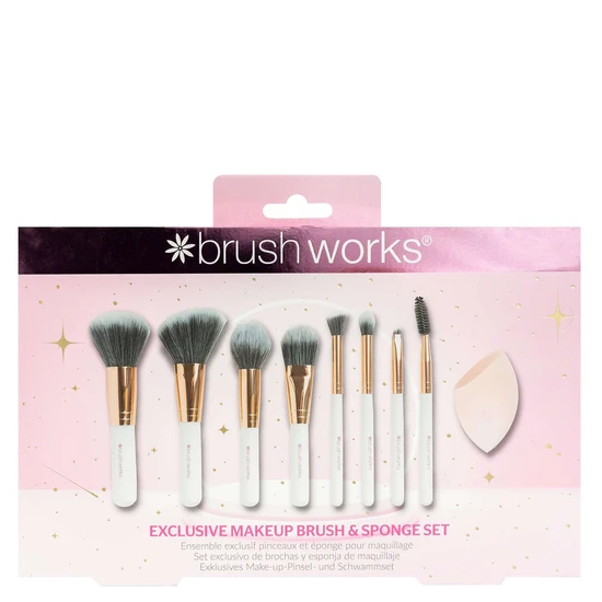 Brushworks Exclusive Makeup Brush & Sponge Set