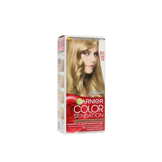 Garnier Colour Sensation Permanent Hair Dye 8.0 Light Blonde