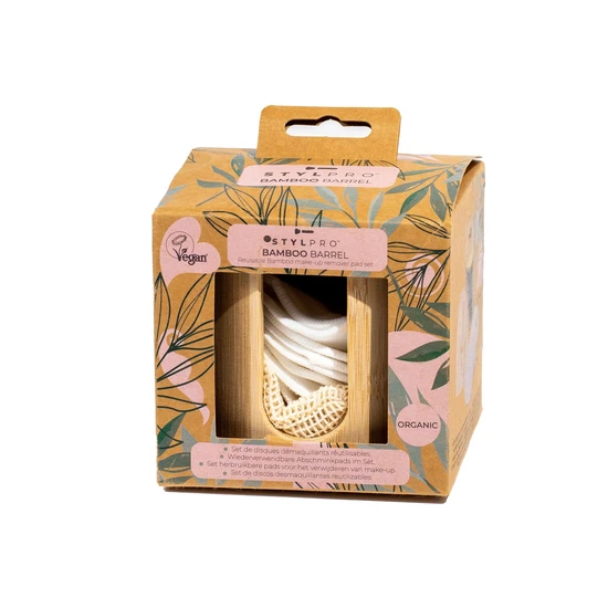 Stylpro Bamboo Barrel With 8 Reusable Bamboo Pads