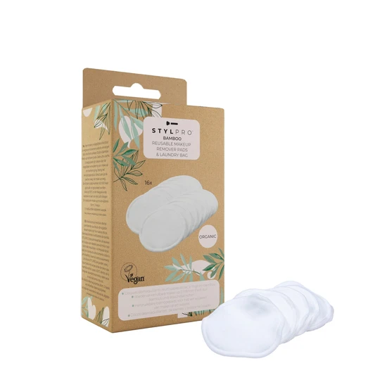 Stylpro Bamboo Reusable Makeup Pads & Laundry Bag 16 Pads