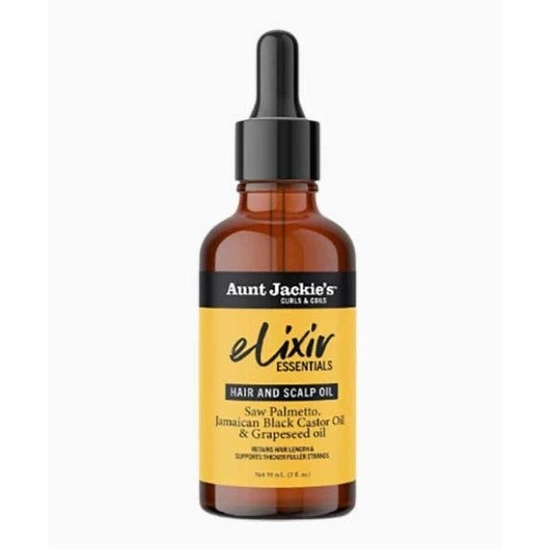 Aunt Jackie's Elixir Hair & Scalp Oil With Saw Palmetto Jamaican Black Castor Grapeseed Oil