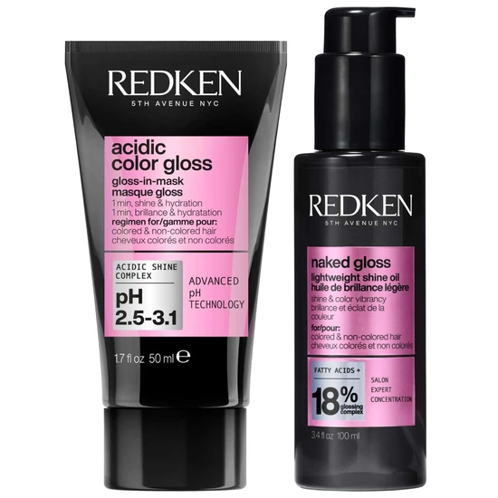 Redken Bundles Duo: Acidic Colour Gloss 1 Min Gloss-in-Mask & Naked Gloss