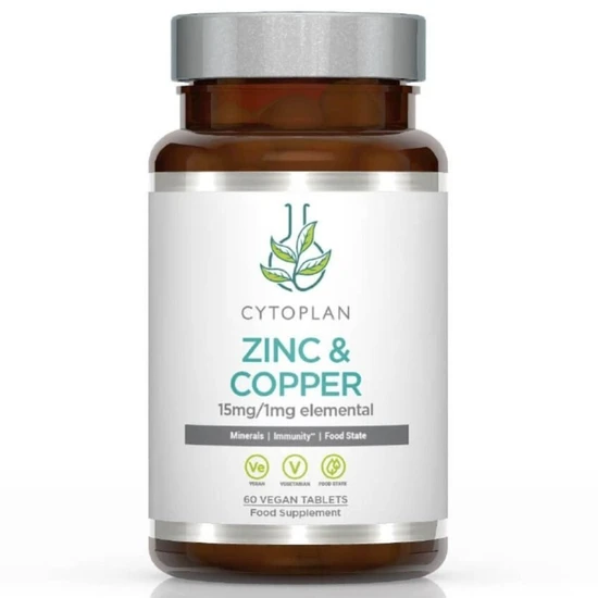 Cytoplan Zinc/Copper 15mg/1mg Tablets
