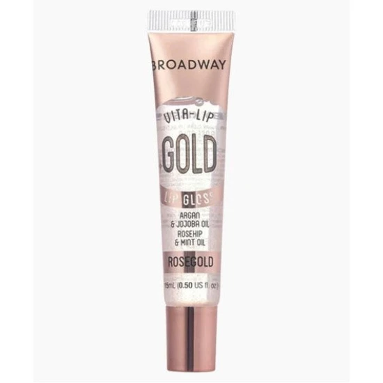 Kiss Broadway Vita Lip Rose Gold Clear Lip Gloss