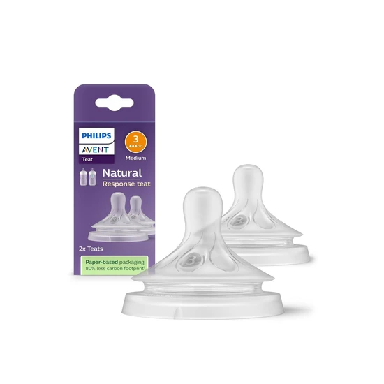 Philips Natural Response Baby Bottle Silicone Nipple Flow 3 Medium