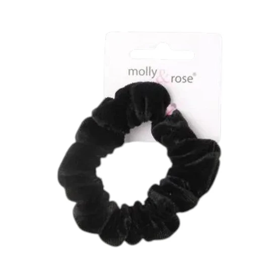 Molly And Rose Small Black Velvet Scrunchie
