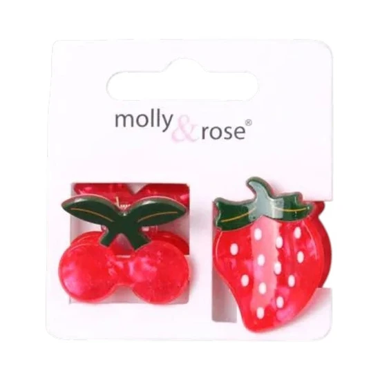 Molly And Rose Card Of 2 Fruit Shaped Mini Clamps
