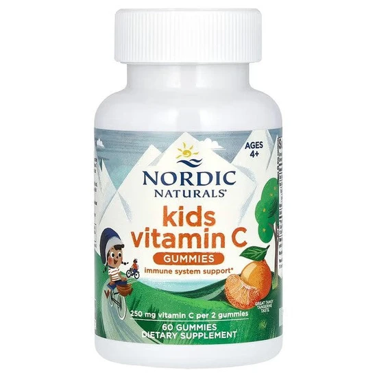 Nordic Naturals Kids Vitamin C Tangy Tangerine Gummies