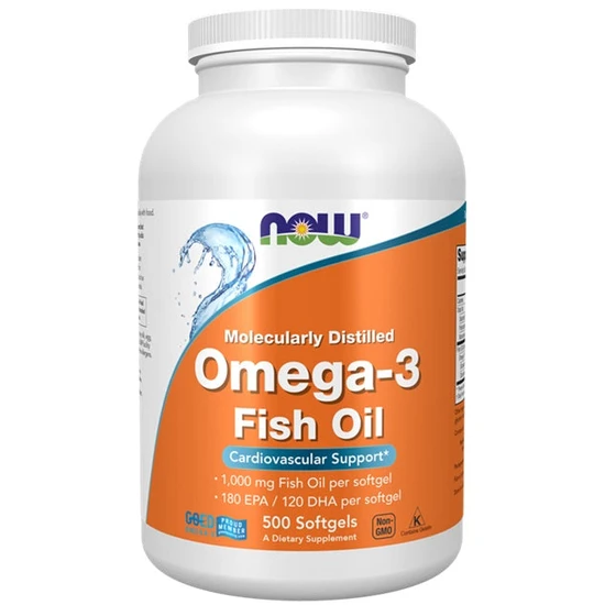 Now Foods Omega-3 Molecularly Distilled Softgels 500