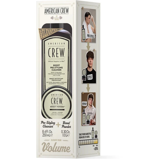 American Crew Boost Duo Gift Set Pre Styling Cleanser + Boost Powder