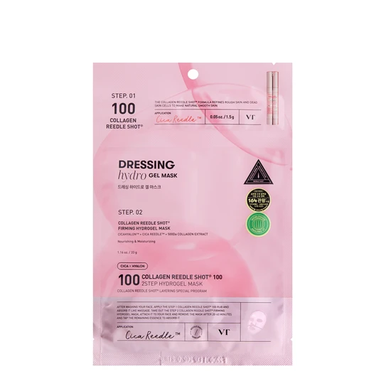 VT COSMETICS Collagen Reedle Shot 100 2step Mask Firming Hydrogel Face Mask