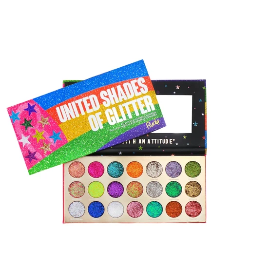 RUDE COSMETICS United Shades Of Glitter Eyeshadow Palette