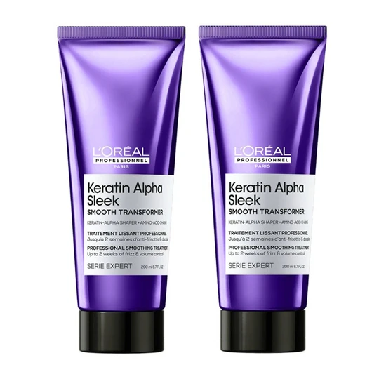 L'Oréal Professionnel Keratin Alpha Sleek Smooth Transformer 2 Week Frizz Control & Smoothing Hair Treatment
