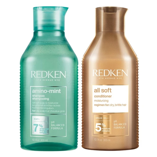 Redken Amino Mint Shampoo & All Soft Conditioner Duo