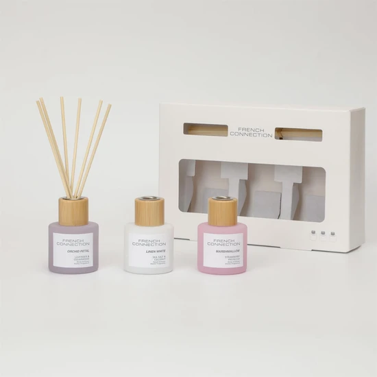 French Connection Pastel Collection Trio Of Reed Diffusers Gift Set