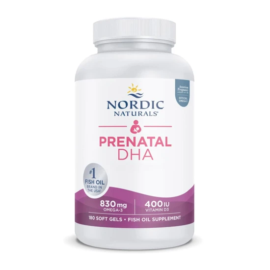 Nordic Naturals Prenatal DHA 830mg Omega-3 + 400iu D3