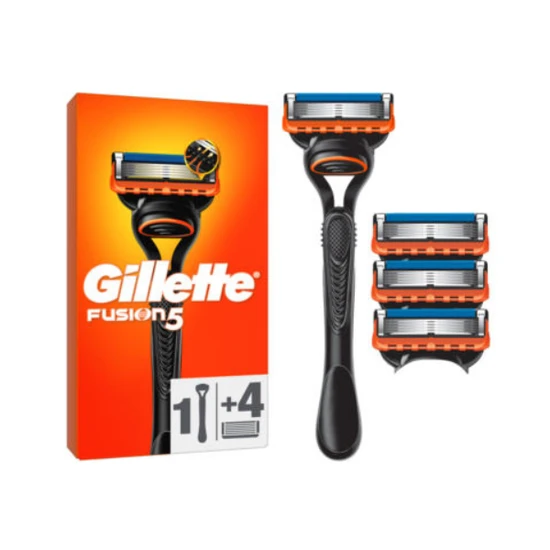 Gillette Fusion5 Razor Handle Plus 4 Blade Refills