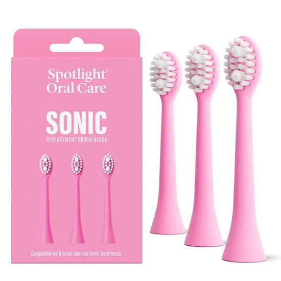 Spotlight Sonic Toothbrush Replacement Heads Pink