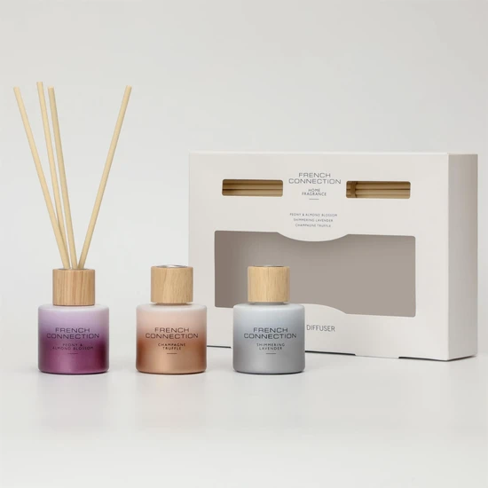 French Connection Metallic Collection Trio Of Reed Diffuser Gift Set