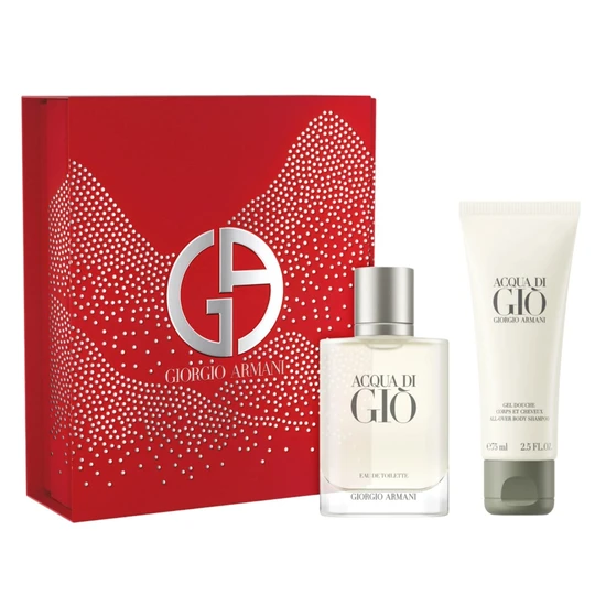Giorgio Armani Acqua Di Gio Homme 50ml Spray Eau De Toilette + Shower Gel 75ml Gift Set