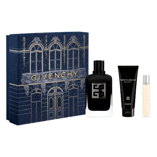 GIVENCHY Gentleman Society Extreme Men's Gift Set 100ml Eau De Parfum + 75ml Shower Gel + 12.5ml Eau De Parfum