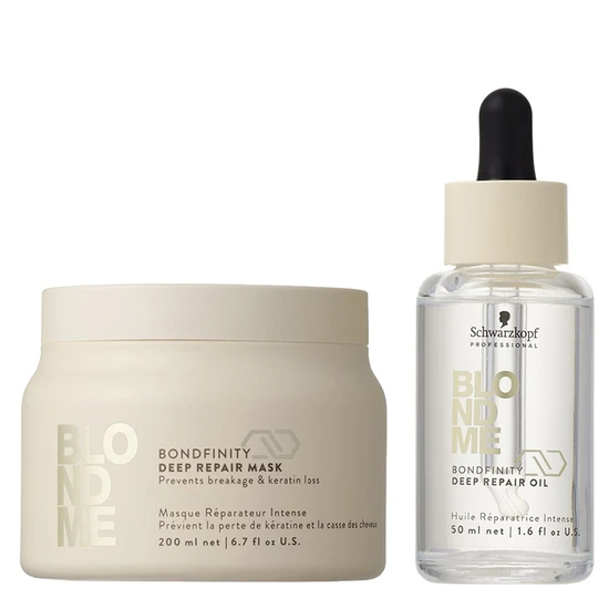 Schwarzkopf BlondMe Bondfinity Deep Repair Mask & BlondMe Renewal Oil Duo