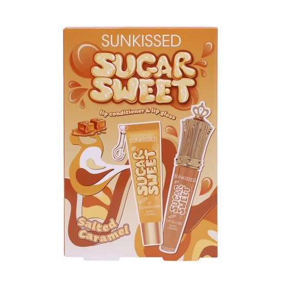Sunkissed Sugar Sweet Salted Caramel Gift Set 16ml Lip Conditioner + 8ml Lip Gloss