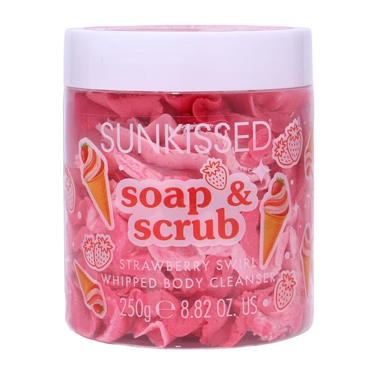 Sunkissed Soap & Scrub Whip Strawberry Swirl Body Cleanser