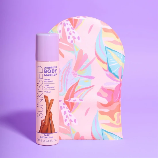 Sunkissed Airbrush Body Makeup Dark & Tan Mitt