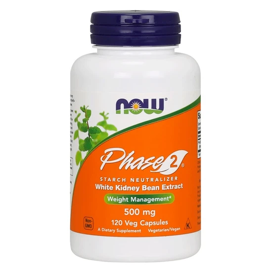 Now Foods Phase 2 White Kidney Bean Extract, 500Mg Vegicaps 120 Vegicaps