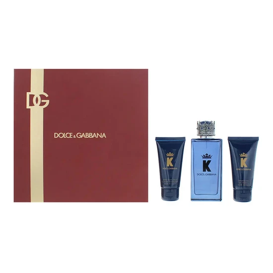 Dolce & Gabbana K Eau De Parfum 100ml, Aftershave Balm 75ml + Shower Gel 75ml Gift Set