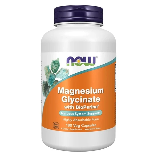 Now Foods Magnesium Glycinate With Bioperine 180 Capsules