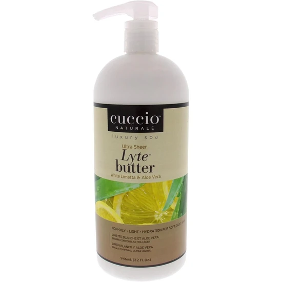 Cuccio White Limetta & Aloe Vera Lyte Body Butter 946Ml