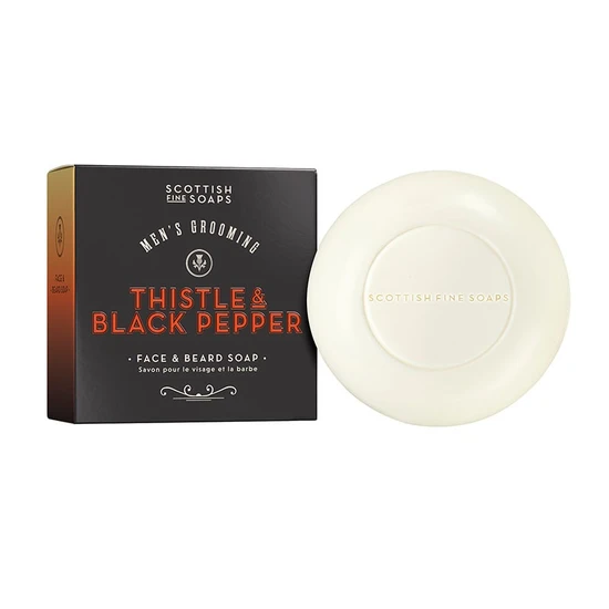 Scottish Fine Soaps Thistle & Black Pepper Face & Beard Soap