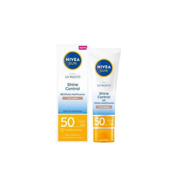 Nivea Sun UV Face Shine Control Tinted Cream Medium Shade SPF 50