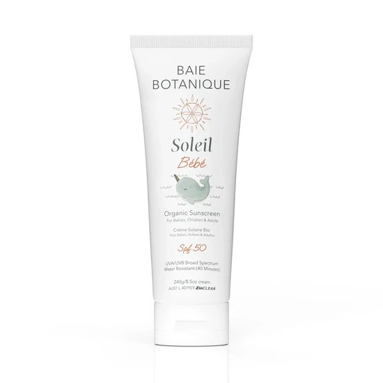 Baie Botanique Organic Mineral Sunscreen Baby & Children Spf 50 240G