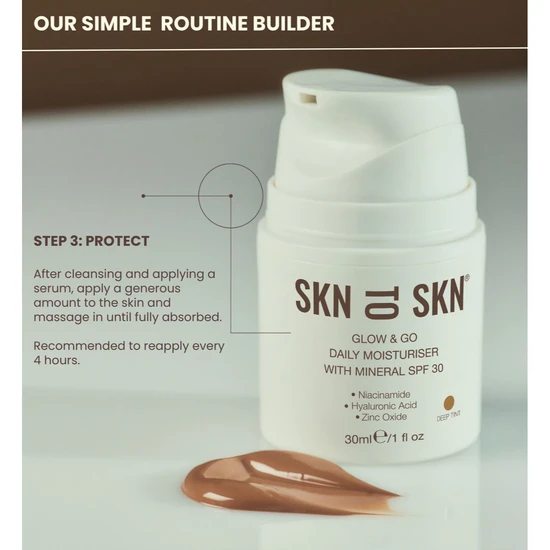 SKN TO SKN GLOW & GO DAILY MOISTURISER WITH MINERAL SPF 30