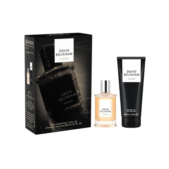 David Beckham Classic Gift Set 50ml Eau De Toilette + 200ml Shower Gel