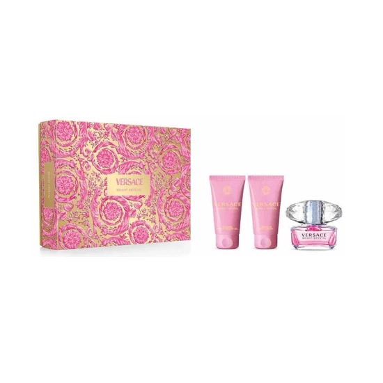 Versace Bright Crystal Gift Set 50Ml & 3Pc