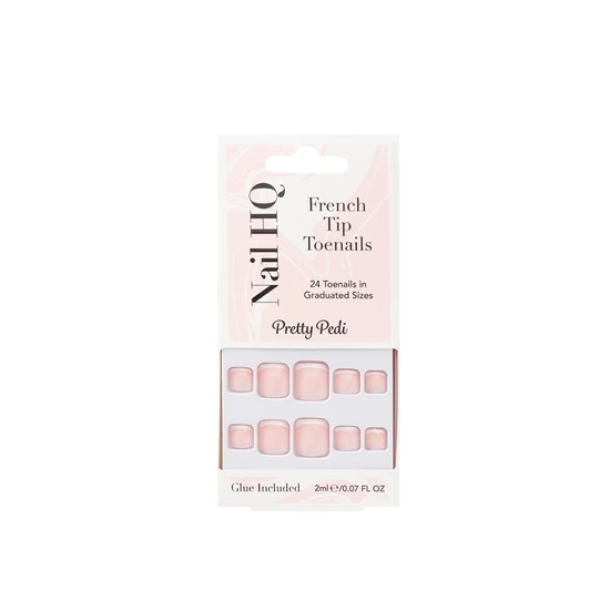 Nail HQ Pretty Pedi French Tip Toenails