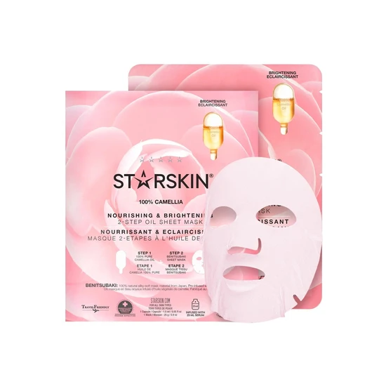 STARSKIN Camellia Nourishing & Brightening 2-Step Oil Sheet Mask