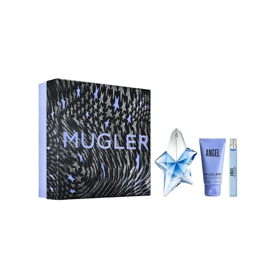 Mugler Angel 50ml Eau De Parfum + 50ml Body Lotion + 10ml Eau De Parfum Gift Set