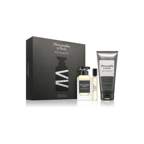 Abercrombie & Fitch Authentic Set Eau De Toilette 100ml + 15ml Body Wash 200ml