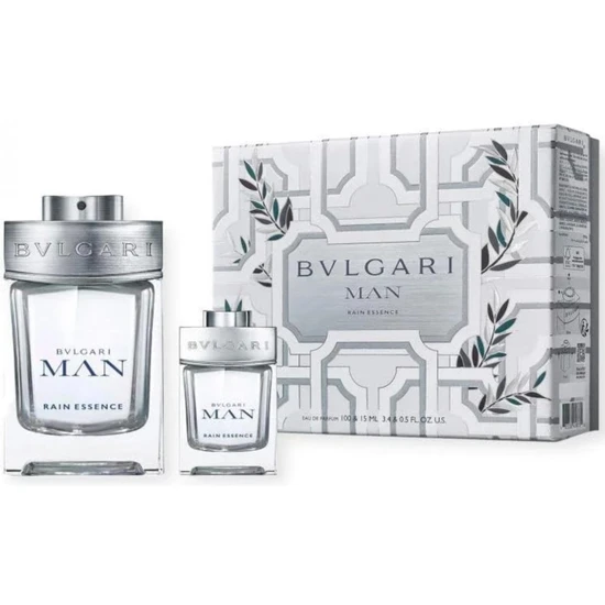 Bvlgari Man Rain Essence Gift Set 100ml Eau De Parfum + 15ml Eau De Parfum