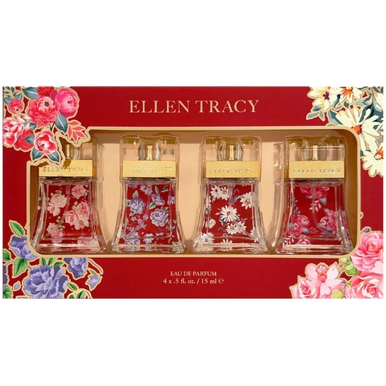 Ellen Tracy Miniatures Gift Set 11ml Brilliant Eau De Parfum + 11ml Dazzling Eau De Parfum + 11ml Dynamic Eau De Parfum + 11ml Sensational Eau De Parfum