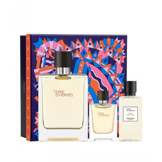 Hermès Terre D'Hermes Gift Set 100ml Eau De Toilette + 12.5ml Eau De Toilette + 40ml Aftershave Lotion