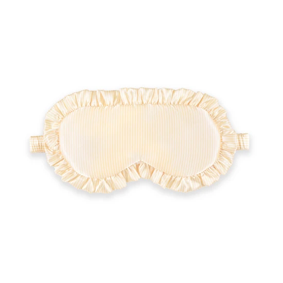 Silver Cloud Satin Frilly Sleep Mask
