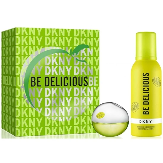 DKNY Be Delicious Gift Set 100ml Eau De Parfum + 150ml Refreshing Shower Mousse