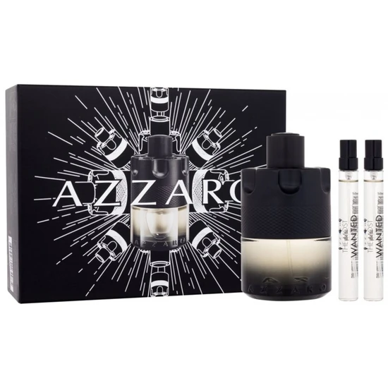 Azzaro The Most Wanted Intense Eau De Toilette 100ml + 2 x Eau De Toilette 10ml Gift Set
